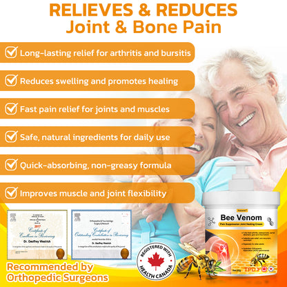 🇨🇦🌿Furzero™ Bee-Venom Pain Suppression Joint Healing Cream (👩🏼‍⚕️COA Recommended)